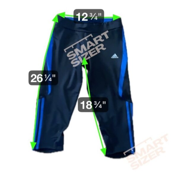 Adidas Response Capri Leggings Womens  ClimaLite  Black & Blue Size M Athletic - Picture 7 of 7
